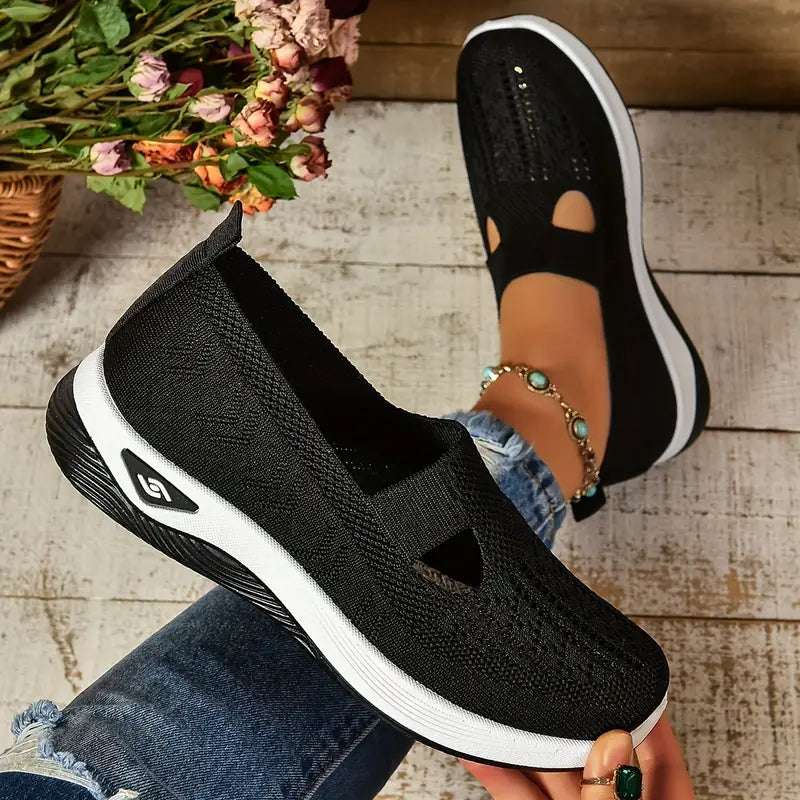 Women Woven Orthopedic Breathable Soft Sole Shoes
