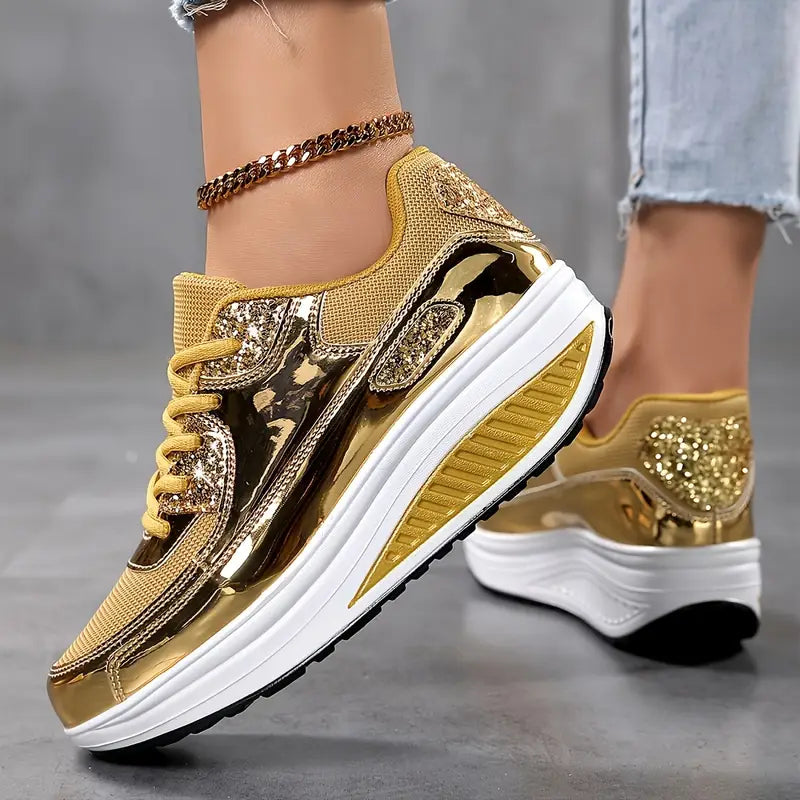Shiny Casual Sports Shoes