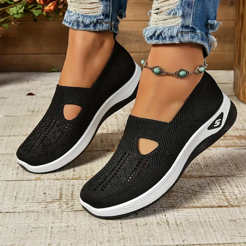 Women Woven Orthopedic Breathable Soft Sole Shoes