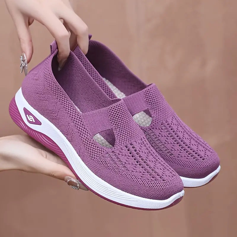 Women Woven Orthopedic Breathable Soft Sole Shoes