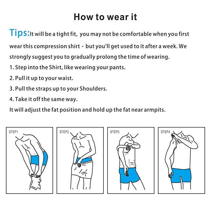 Men's Slimming Body Shaper Vest Shirt Abs Abdomen Slim